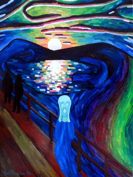Vincent's Van Gogh's famous painting - 'The Scream' or 'The Shriek'. Copyright (c)2015 Paul Alan Grosse Vincent's Van Gogh's famous painting - 'The Scream' or 'The Shriek'. Copyright (c)2015 Paul Alan Grosse