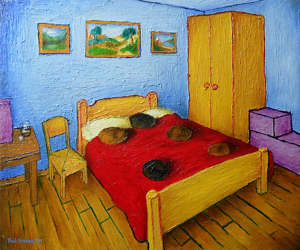 'The Bedroom at Derby' - 25.4x30.5cm - oil on canvas panel. Copyright (c)2017 Paul Alan Grosse