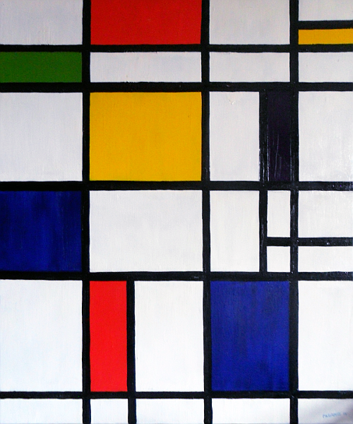 Every home needs a Mondrian and if you can't buy one, make one of your own. Copyright (c)2005 Paul Alan Grosse