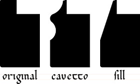 Profiles of the blank, the cavetto stiles and upper rial; and the lower, 'sill' rail. Copyright (c)2017 Paul Alan Grosse