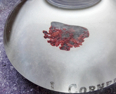 Cinnabar pigment in its granular state. Copyright (c)2020 Paul Alan Grosse