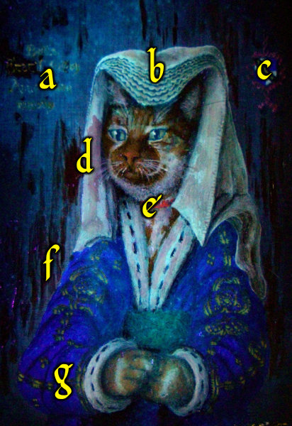 'Bella' - AEtatis Suae vij. Anno domini mmxvj (Age seven, 2016AD). Traditional 15th century Netherlands headdress and blue and gold brocade top with white fir and ermine trim to cuffs and collar. Copyright (c)2016 Paul Alan Grosse 'Bella' - AEtatis Suae vij. Anno domini mmxvj (Age seven, 2016AD). Traditional 15th century Netherlands headdress and blue and gold brocade top with white fir and ermine trim to cuffs and collar. Copyright (c)2016 Paul Alan Grosse
