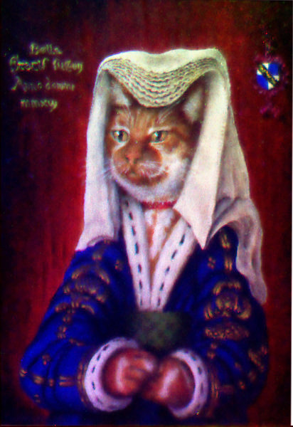 'Bella' - AEtatis Suae vij. Anno domini mmxvj (Age seven, 2016AD). Traditional 15th century Netherlands headdress and blue and gold brocade top with white fir and ermine trim to cuffs and collar. Copyright (c)2016 Paul Alan Grosse 'Bella' - AEtatis Suae vij. Anno domini mmxvj (Age seven, 2016AD). Traditional 15th century Netherlands headdress and blue and gold brocade top with white fir and ermine trim to cuffs and collar. Copyright (c)2016 Paul Alan Grosse