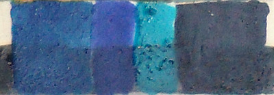 Tempera varnish paint sample varnished
