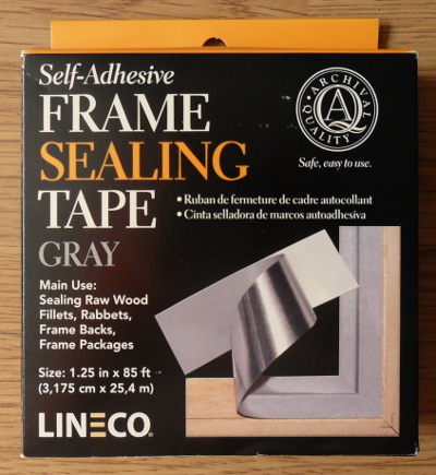 Frame Sealing Tape with layer of aluminium. Copyright (c)2020 Paul Alan Grosse