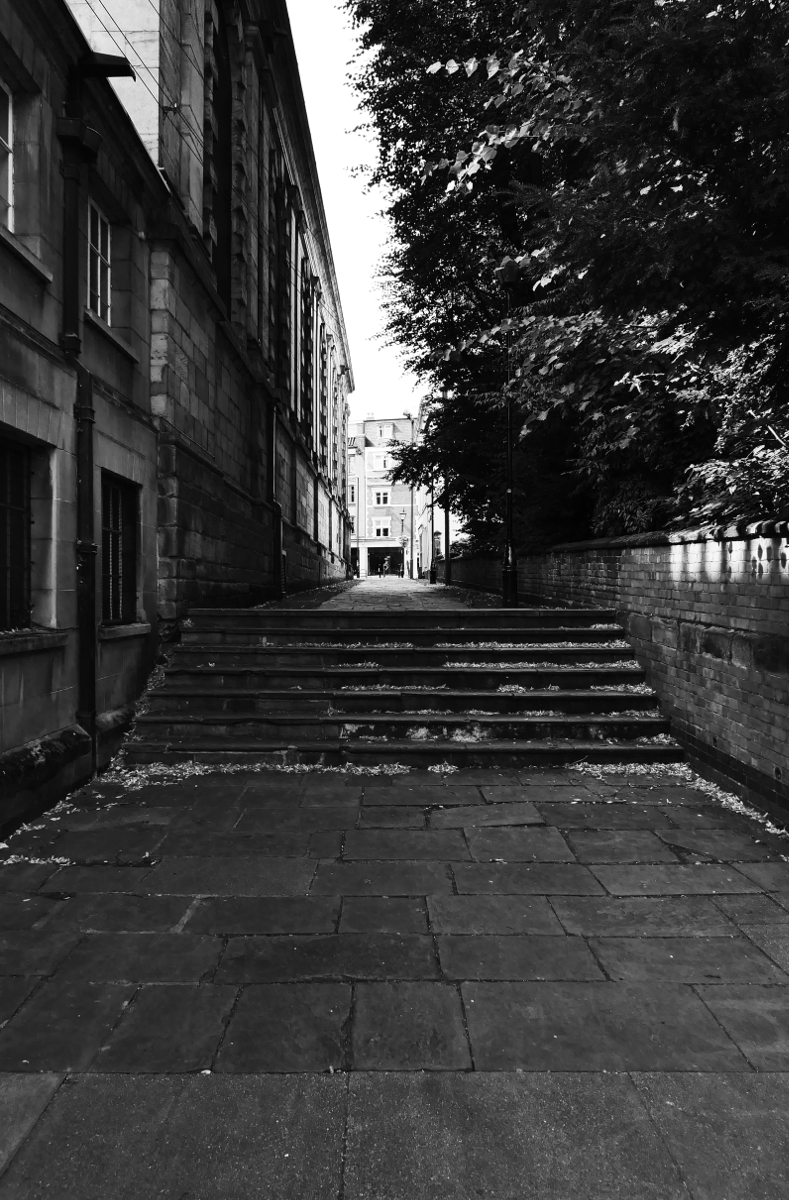 Derby Cathedral - path up the north side of it 20220830 Copyright (c)2022 Paul Alan Grosse. All Rights Reserved.