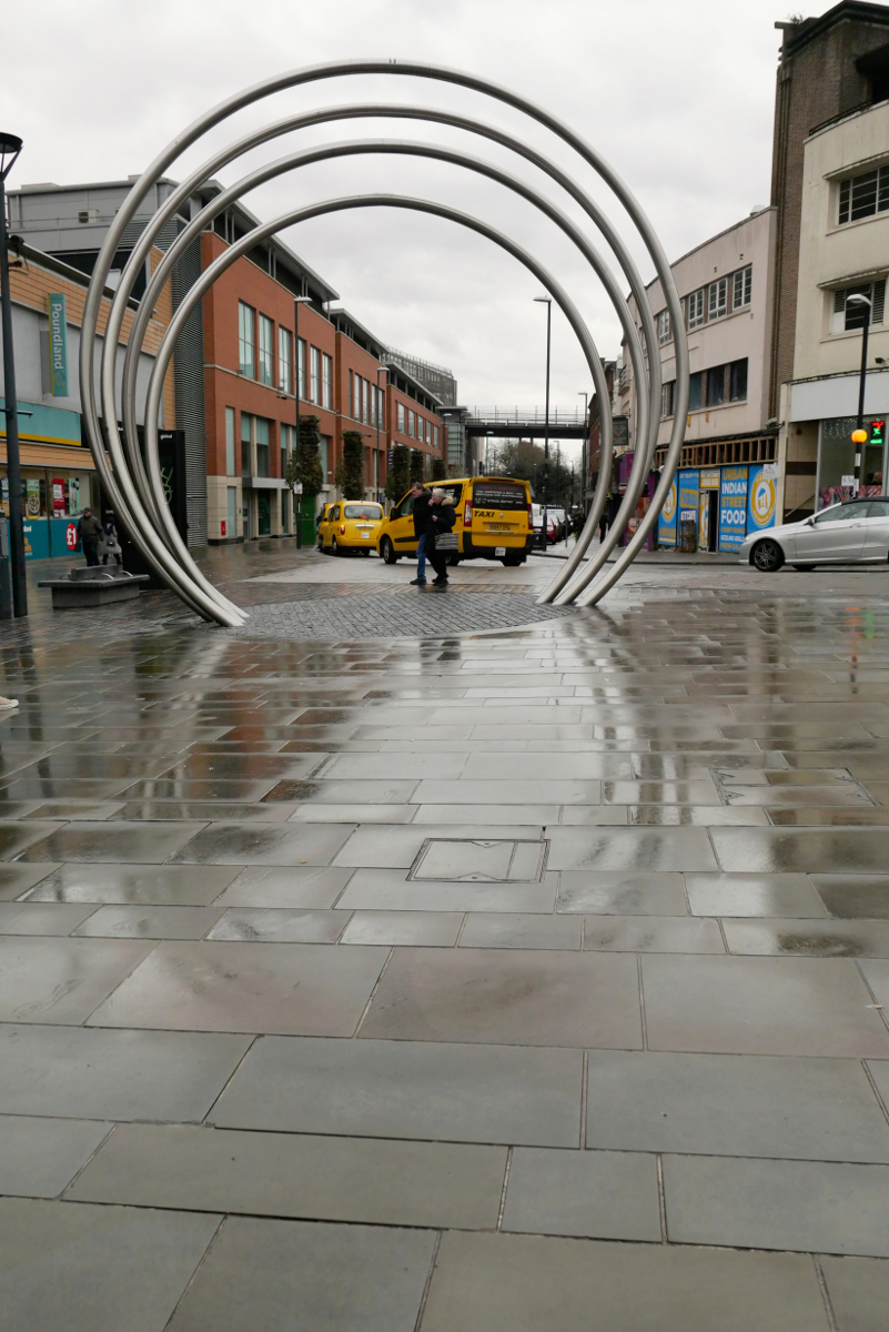 Derby: Rain Spot Rings sculpture 20230401 Copyright (c)2023 Paul Alan Grosse. All Rights Reserved.