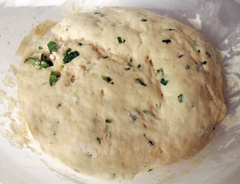 In the meantime, the dough has risen somewhat.