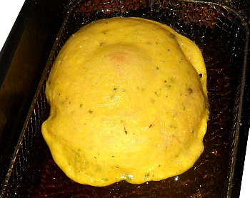 Still giving off steam, cook it on both sides.