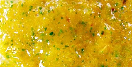 Mango chutney. Dip your fresh parathas or samosas in this.  