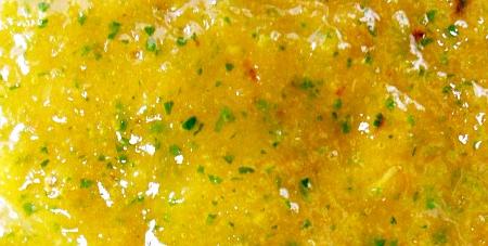 Mango chutney. Dip your fresh parathas or samosas in this.  