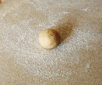 6cm diameter ball of soft dough.  