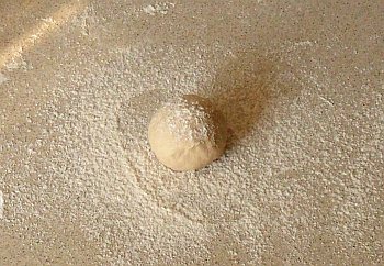 6cm diameter dough ball.  