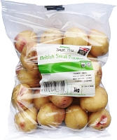 Small potatoes are readily available from the local supermarket.