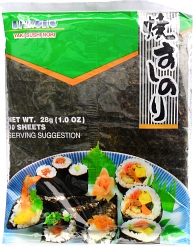 Sushi Nori - seaweed sheets produced in the same way as paper.