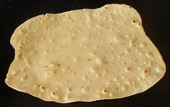 Papad on a hot tava.