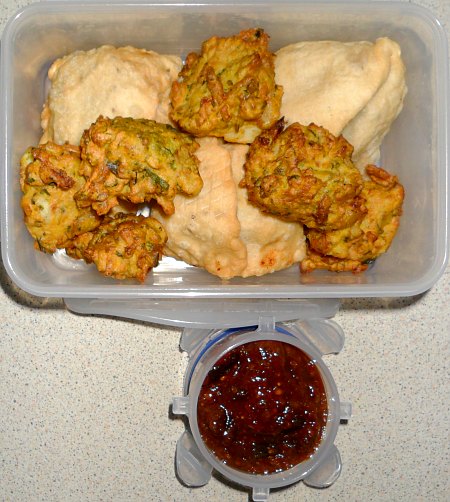 Samosas and pakoras make an ideal meal with a small pot of your favourite chutney.