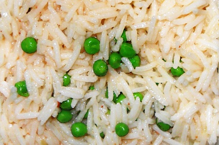 Peas and rice - simple and tasty.