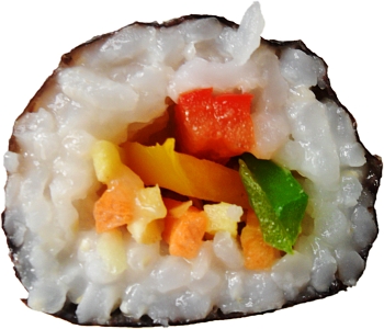 Perfect vegan sushi and unlike its fish cousin, this will last in the refrigerator without putting your health at risk.