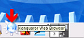 Click on this icon to load the Konqueror web  browser